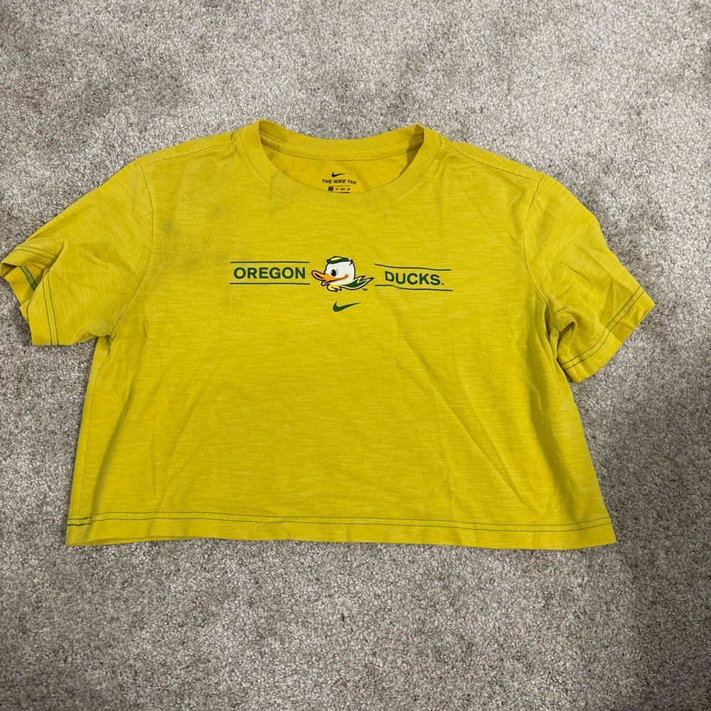 Nike Yellow Oregon Ducks Crop Tee
